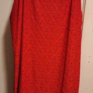 Red Eyelet Dress